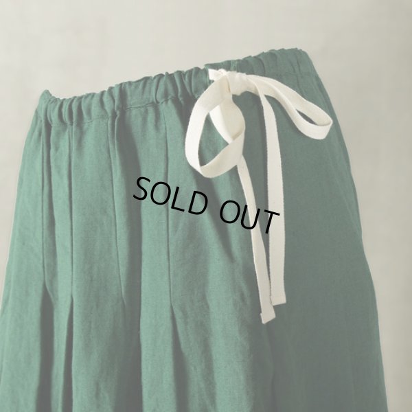 画像5: ina / イナ ウエスト紐 アイリッシュリネンタックスカート (5)