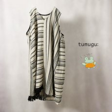 画像1: tumugu / ツムグ ジャガードストライプワンピース (1)