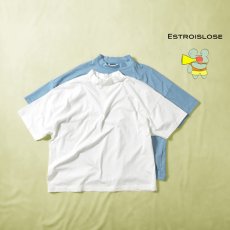 画像1: ESTROISLOSE / エストゥロワルーズ プレミアム天竺 ハイネック半袖Tシャツ (1)