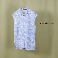 画像1: mizuiroind / ミズイロインド プリントノースリーブシャツ (1)