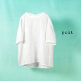 画像1: prit / プリット リネンサブレ刺しゅう 切替スタンドカラーAラインプルオーバー (1)