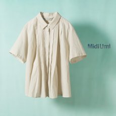 画像1: MidiUmi / ミディウミ タックショートシャツ (1)