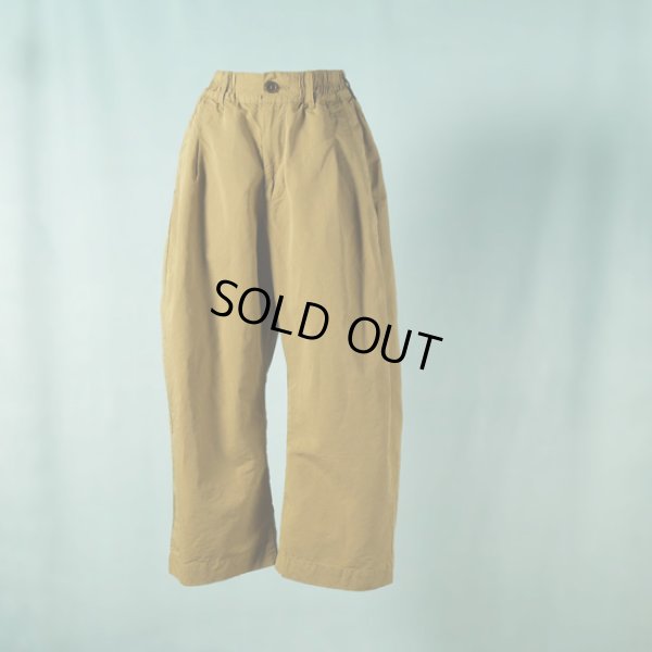 画像2: sasanqua by trees / サザンカバイツリーズ コットンリネンウェザーバナナトラウザー (2)