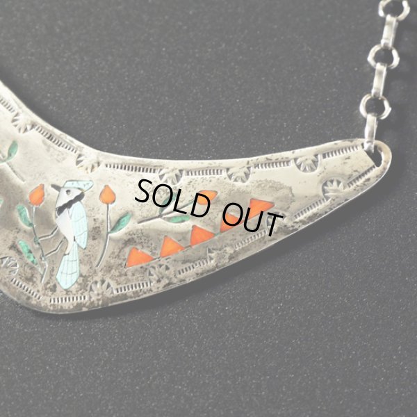 画像3: Indian Jewelry / インディアンジュエリー フラットインレイペンダント (3)