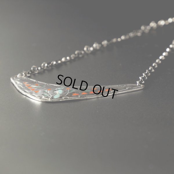 画像5: Indian Jewelry / インディアンジュエリー フラットインレイペンダント (5)