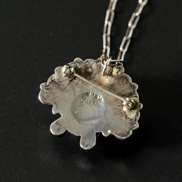 画像7: Indian Jewelry / インディアンジュエリー インレイブローチペンダント サンフェイス (7)