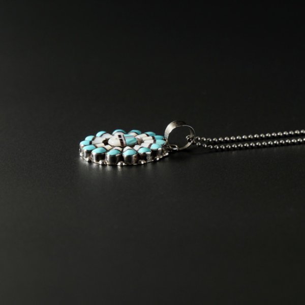 画像3: Indian Jewelry / インディアンジュエリー インレイペンダント サンフェイス (3)