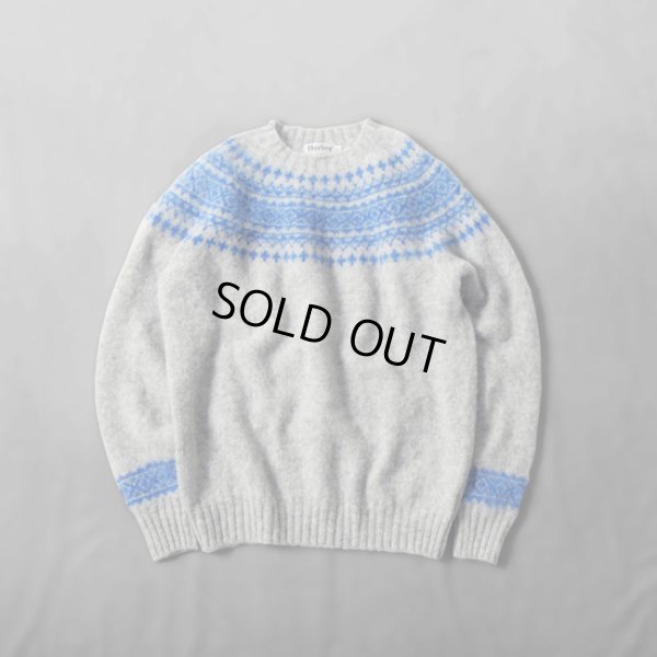 画像5: Harley of scotland / ハーレーオブスコットランド ジャガードクルーネックセーター (5)