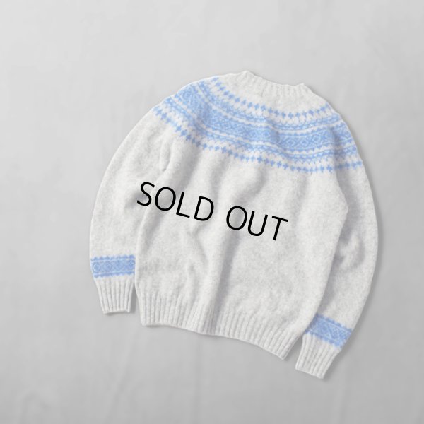 画像6: Harley of scotland / ハーレーオブスコットランド ジャガードクルーネックセーター (6)