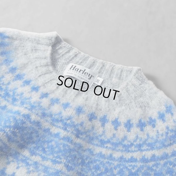 画像2: Harley of scotland / ハーレーオブスコットランド ジャガードクルーネックセーター (2)