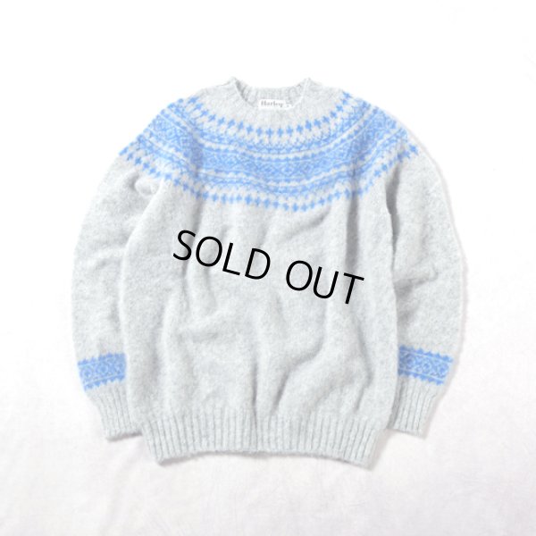 画像12: Harley of scotland / ハーレーオブスコットランド ジャガードクルーネックセーター (12)