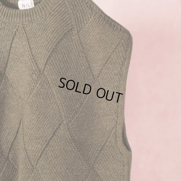 画像5: NATURALLAUNDRY / ナテュラルランドリー ラムケーブル ダイヤゴナルベスト (5)