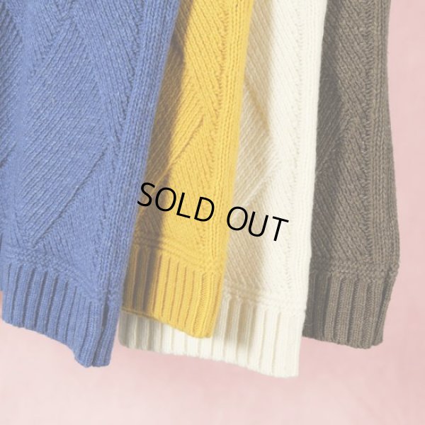 画像12: NATURALLAUNDRY / ナテュラルランドリー ラムケーブル ダイヤゴナルベスト (12)