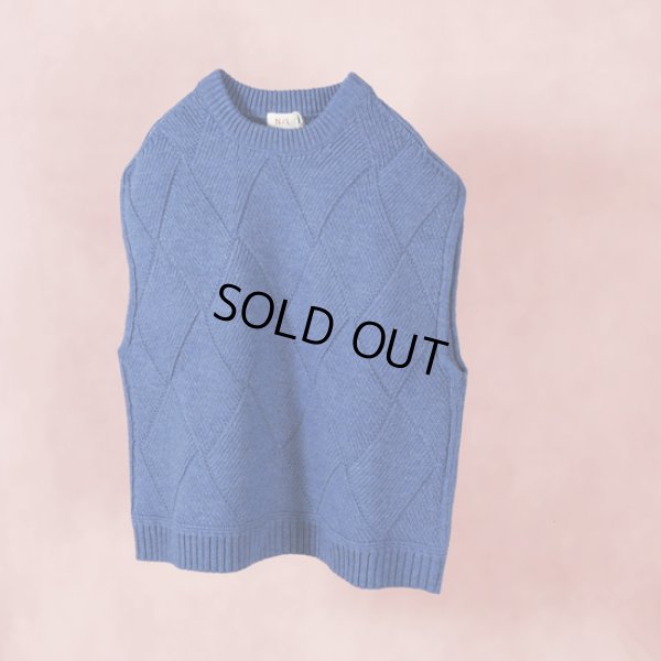 画像11: NATURALLAUNDRY / ナテュラルランドリー ラムケーブル ダイヤゴナルベスト (11)