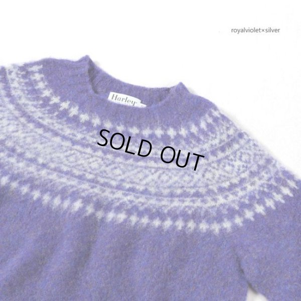 画像15: Harley of scotland / ハーレーオブスコットランド ジャガードクルーネックセーター (15)