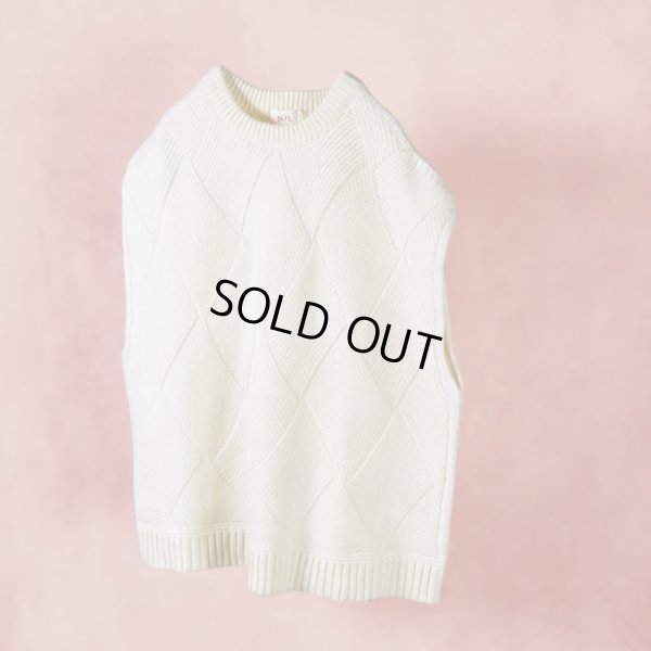 画像9: NATURALLAUNDRY / ナテュラルランドリー ラムケーブル ダイヤゴナルベスト (9)