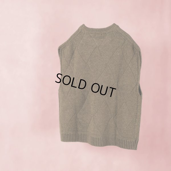 画像8: NATURALLAUNDRY / ナテュラルランドリー ラムケーブル ダイヤゴナルベスト (8)