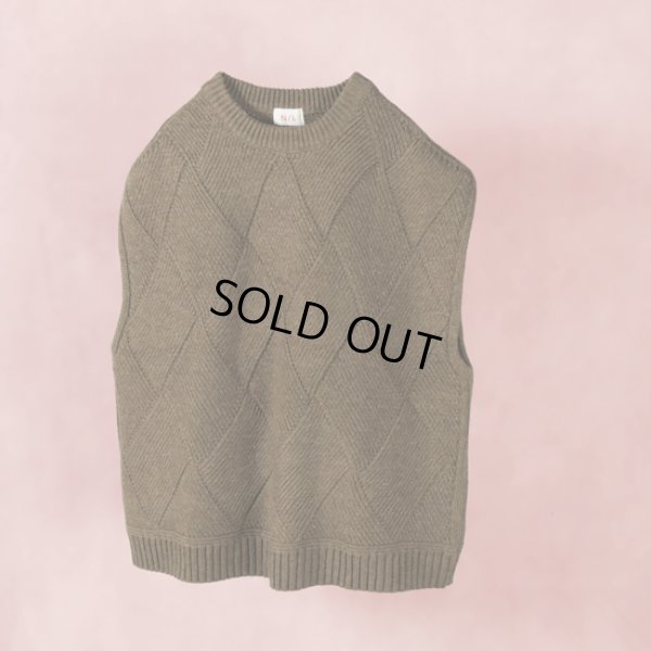 画像7: NATURALLAUNDRY / ナテュラルランドリー ラムケーブル ダイヤゴナルベスト (7)