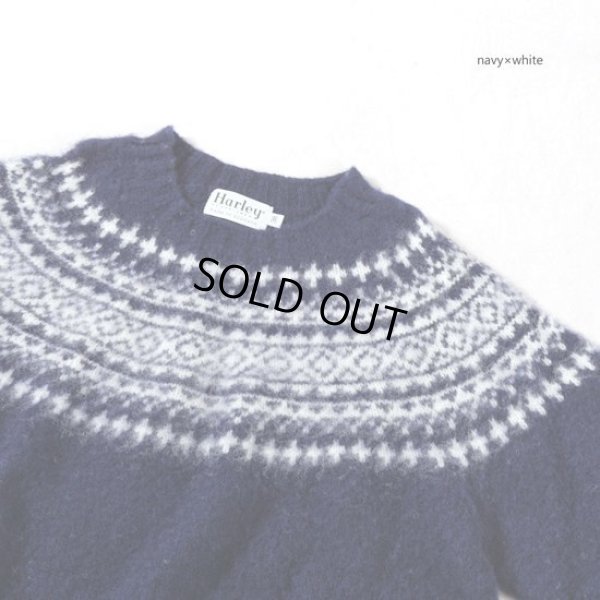 画像17: Harley of scotland / ハーレーオブスコットランド ジャガードクルーネックセーター (17)