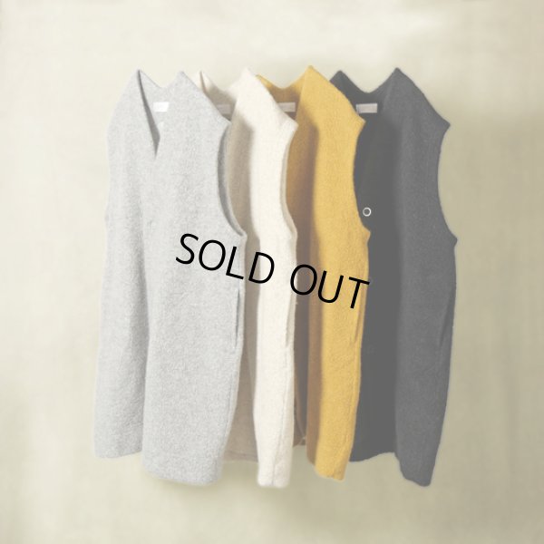 画像11: grin / グリン シープパイルボア スナップロングベスト (11)