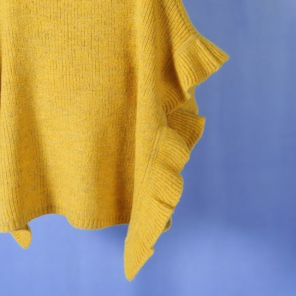 画像5: tumugu / ツムグ リネンウールアルパカ フリルベスト (5)