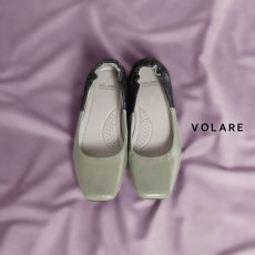 画像1: VOLARE / ヴォラーレ flatpumps TwoTone SQUARE  (1)