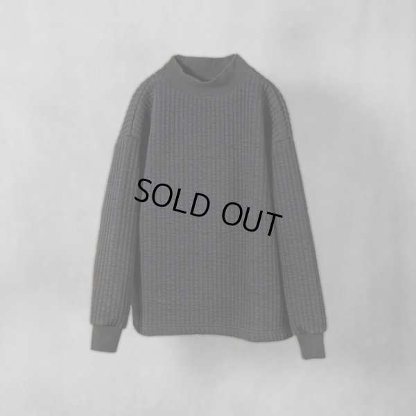 画像2: grin / グリン ストライプキルト モックネックプルオーバー (2)