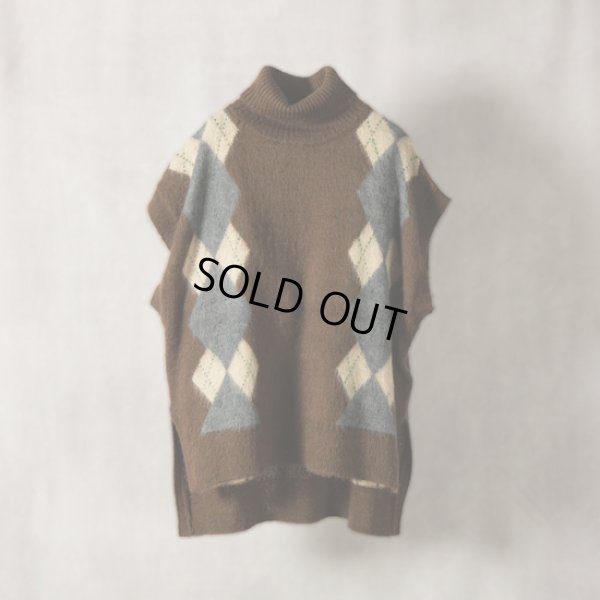 画像3: MidiUmi / ミディウミ アーガイルタートルネックベスト (3)
