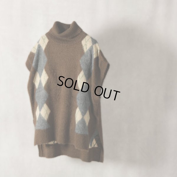 画像8: MidiUmi / ミディウミ アーガイルタートルネックベスト (8)