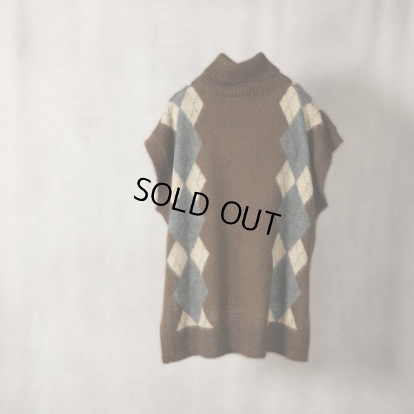 画像9: MidiUmi / ミディウミ アーガイルタートルネックベスト (9)