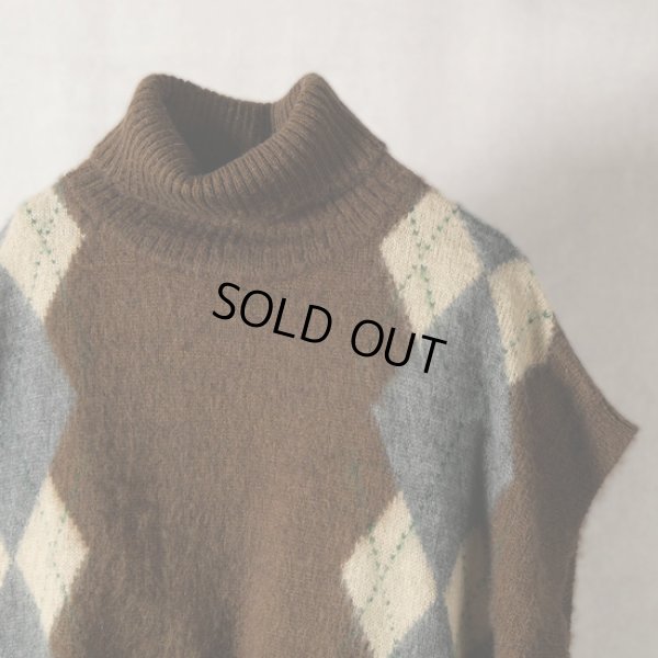 画像4: MidiUmi / ミディウミ アーガイルタートルネックベスト (4)