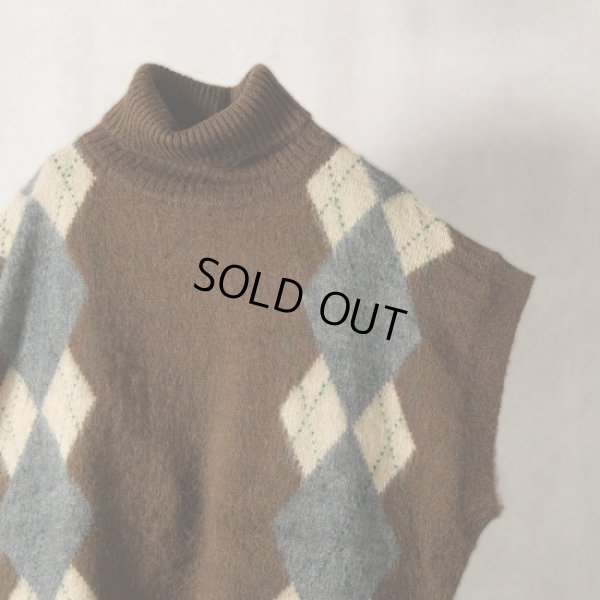 画像6: MidiUmi / ミディウミ アーガイルタートルネックベスト (6)