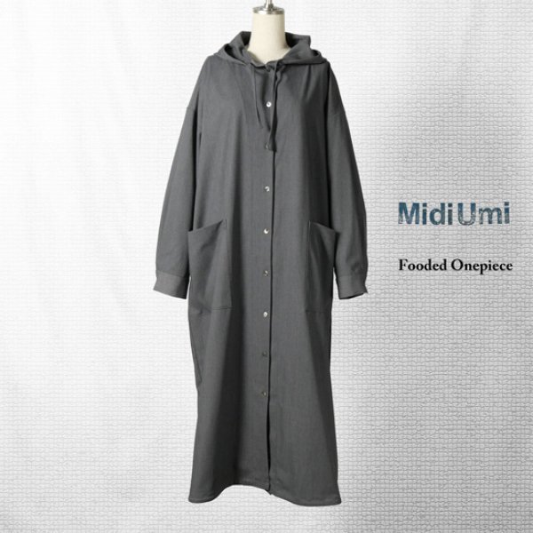 MidiUmi / ミディウミ フードワンピース,3-759369