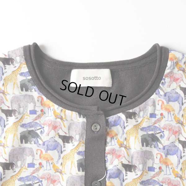 画像2: sosotto / ソソット リネンコットン前身頃リバティーカーディガン (2)