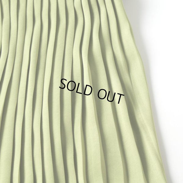 画像5: sosotto / ソソット アンティークサテン 消しプリーツ ノースリーブワンピース (5)