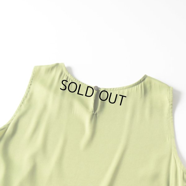 画像8: sosotto / ソソット アンティークサテン 消しプリーツ ノースリーブワンピース (8)