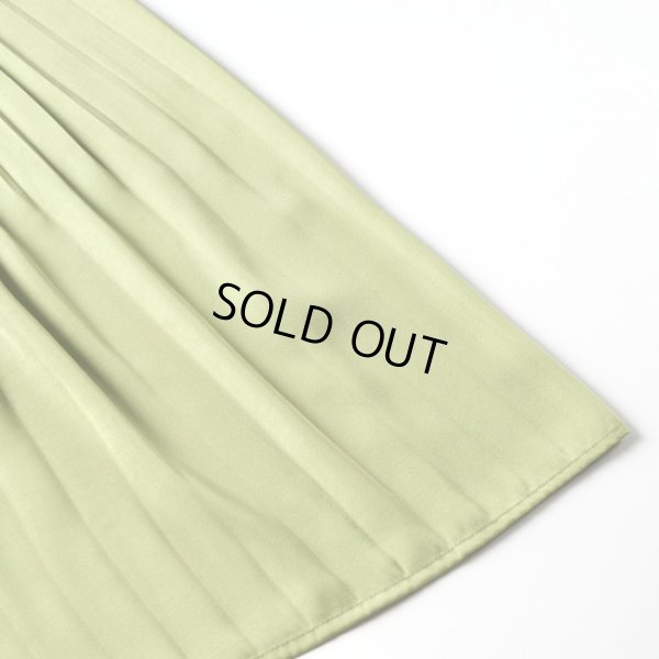 画像6: sosotto / ソソット アンティークサテン 消しプリーツ ノースリーブワンピース (6)