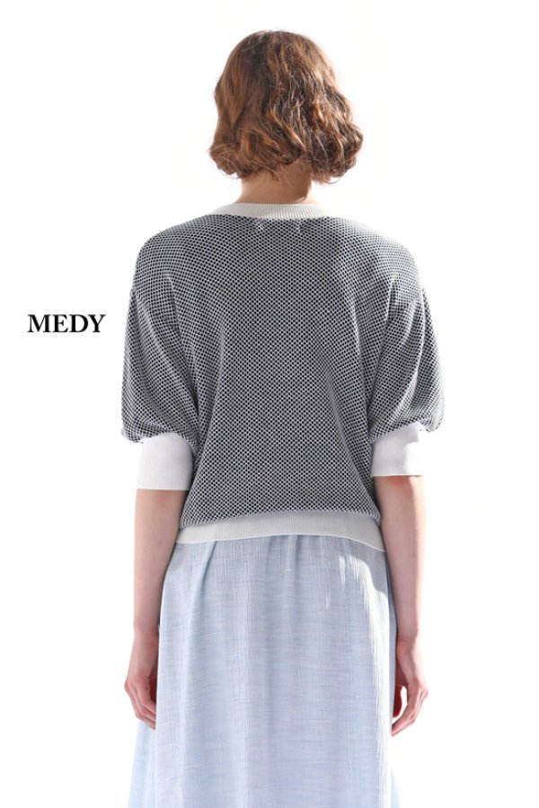 画像6: KELEN / ケレン バイカラーメッシュニットトップス MEDY (6)