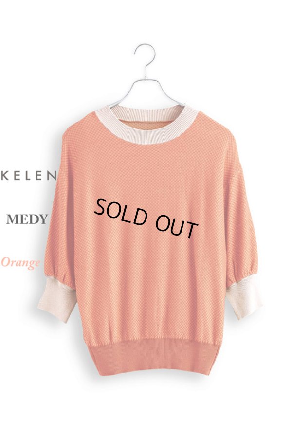 画像19: KELEN / ケレン バイカラーメッシュニットトップス MEDY (19)