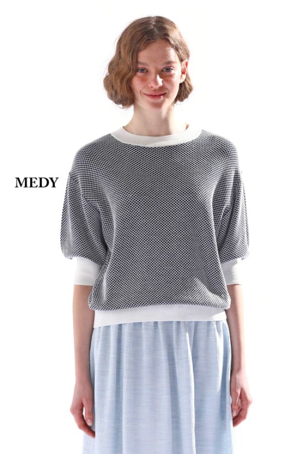 画像4: KELEN / ケレン バイカラーメッシュニットトップス MEDY (4)
