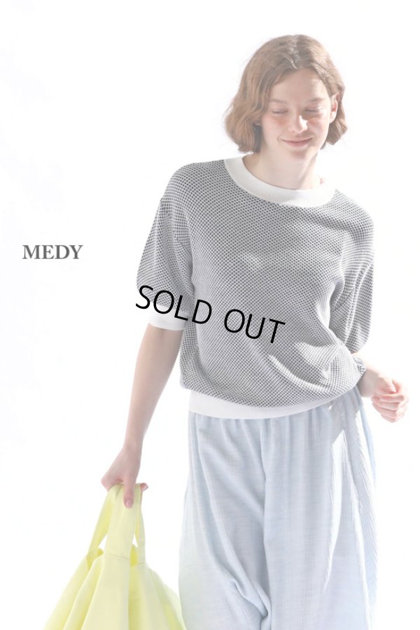 画像2: KELEN / ケレン バイカラーメッシュニットトップス MEDY (2)