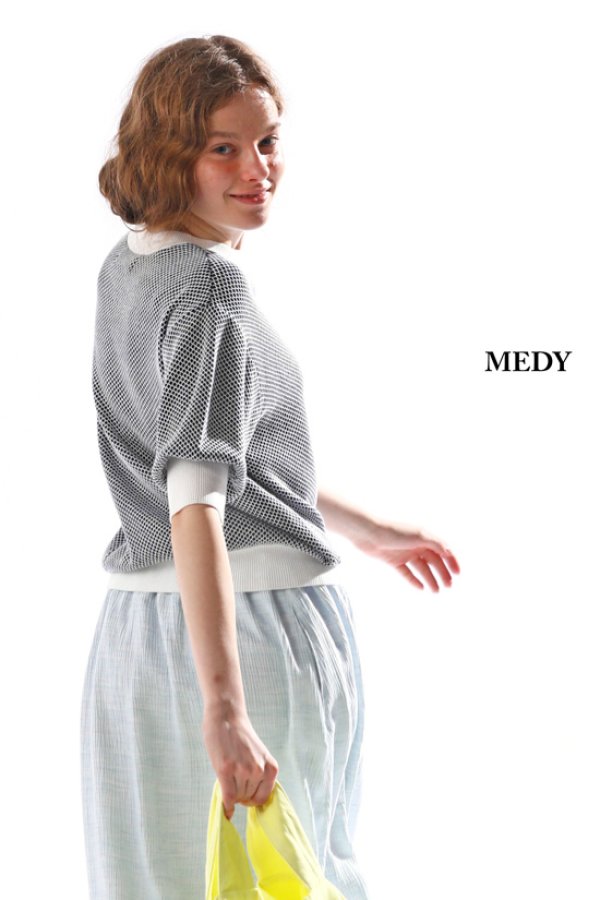 画像9: KELEN / ケレン バイカラーメッシュニットトップス MEDY (9)