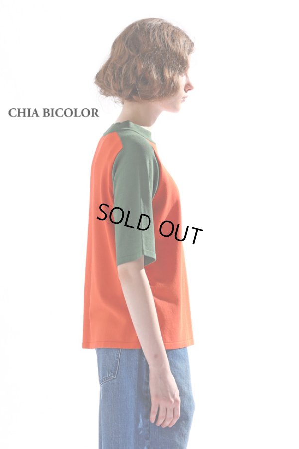 画像7: KELEN / ケレン バイカラーハーフスリーブニットトップス CHIA BICOLOR (7)