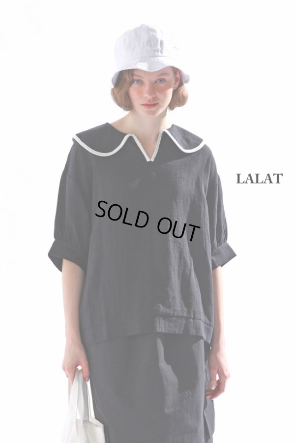 画像2: KELEN / ケレン ラウンドカラーデザイントップス LALAT (2)