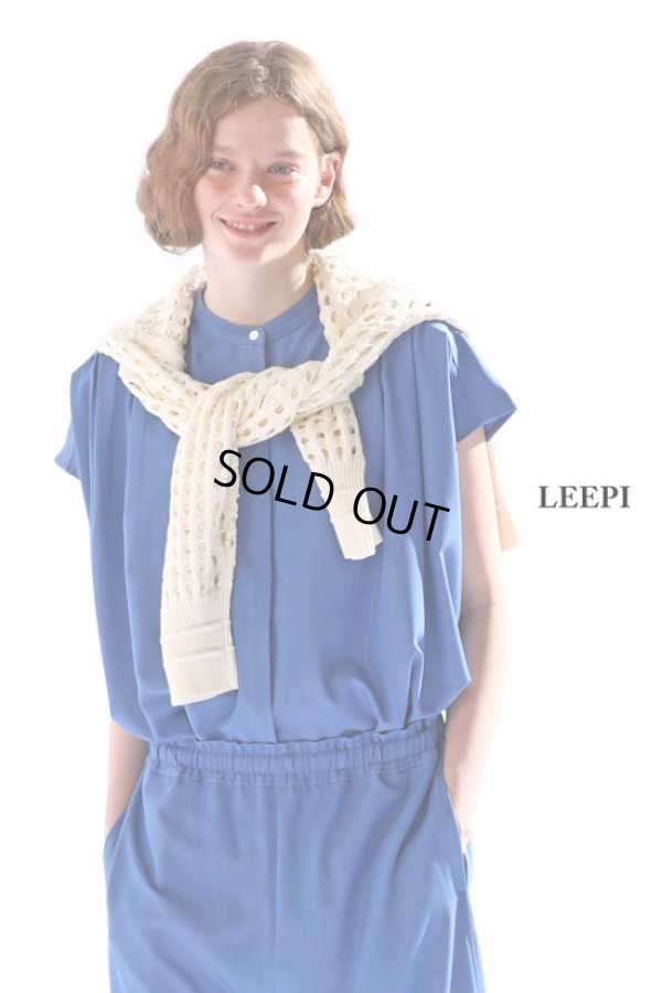 画像2: KELEN / ケレン シャンブレーバンドカラーブラウス LEEPI (2)