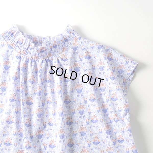 画像5: sosotto / ソソット リバティプリント シャーリングカラーフレンチブラウス (5)