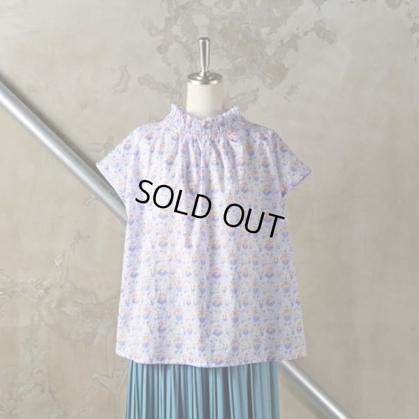 画像10: sosotto / ソソット リバティプリント シャーリングカラーフレンチブラウス (10)