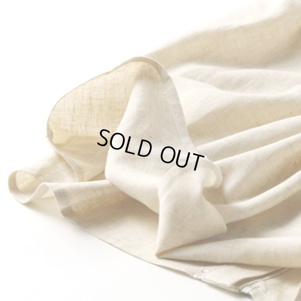 画像9: sosotto / ソソット 麻レーヨンリバティパイピング ピンタックフリル衿ブラウス (9)