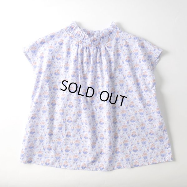 画像4: sosotto / ソソット リバティプリント シャーリングカラーフレンチブラウス (4)