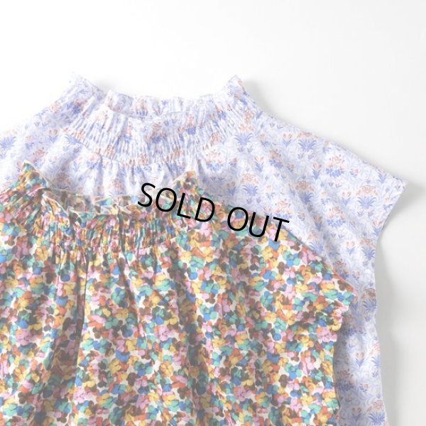 画像14: sosotto / ソソット リバティプリント シャーリングカラーフレンチブラウス (14)